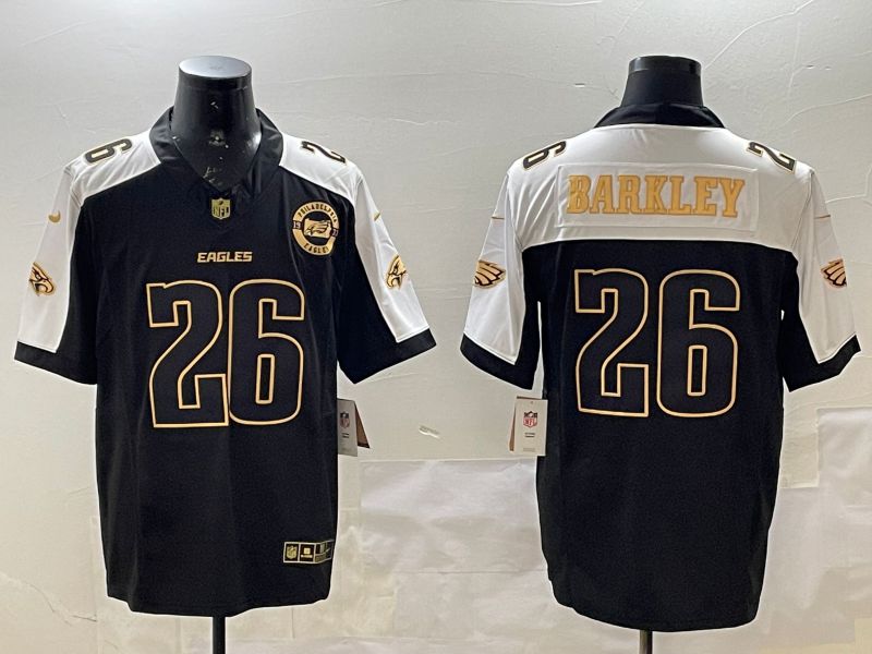 Men Philadelphia Eagles #26 Barkley Black Thanksgiving three generations 2025 Nike Vapor Limited NFL Jersey style 1->philadelphia eagles->NFL Jersey